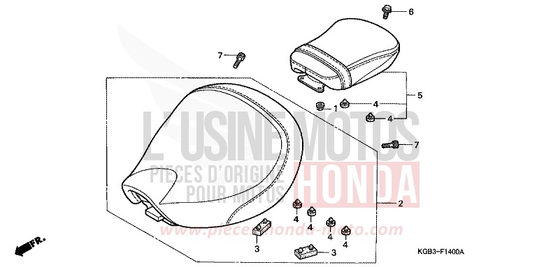 SEAT for Shadow VT125C FUTURE GRAY METALLIC (NH398) from 1999